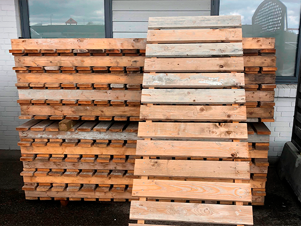 GENBRO af midlertidigt træ fra byggepladsen. Træet er indsamlet gennem projektet GENTRÆ. 